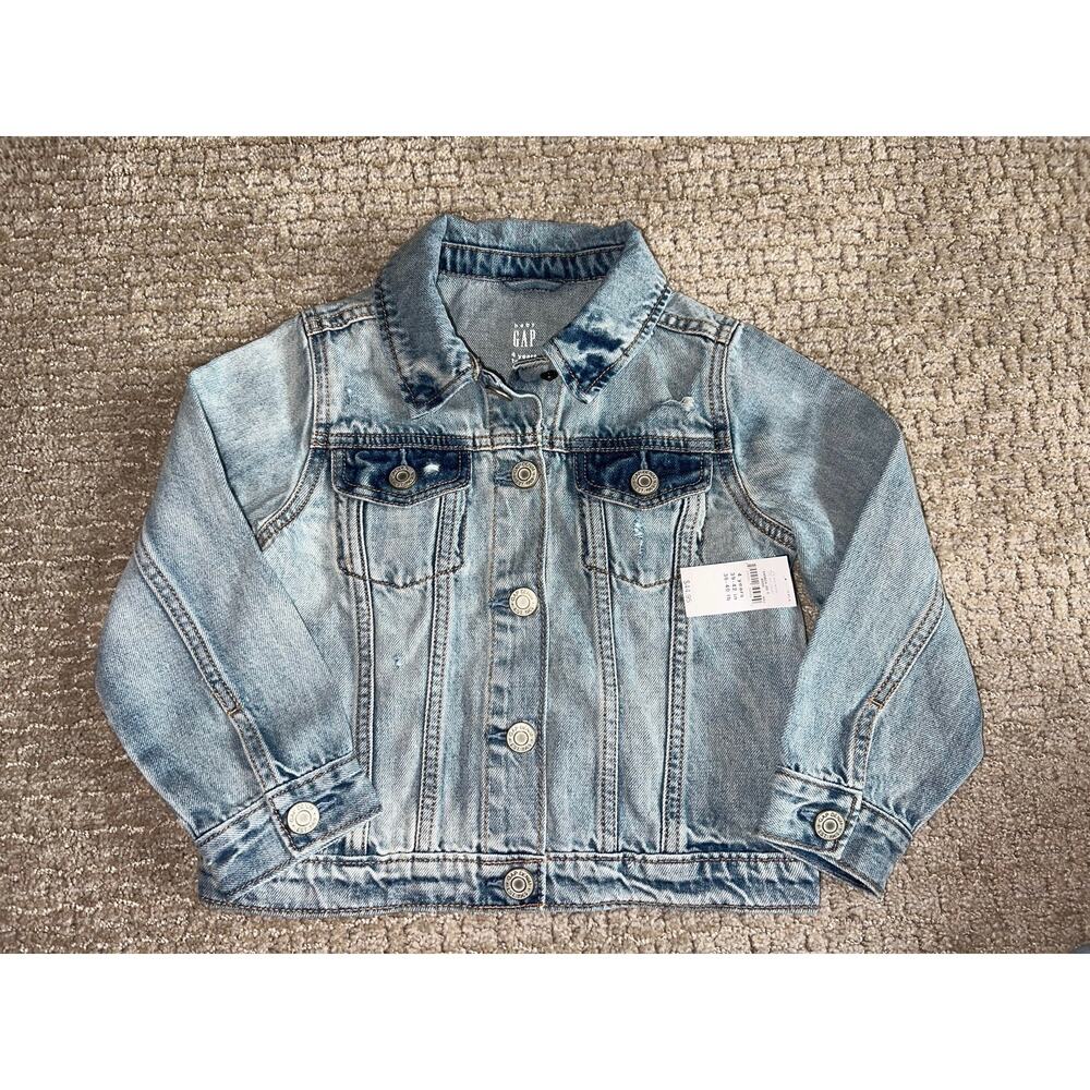 Baby Gap Distressed Denim Jean Jacket 4 Years 4T Toddler NWT